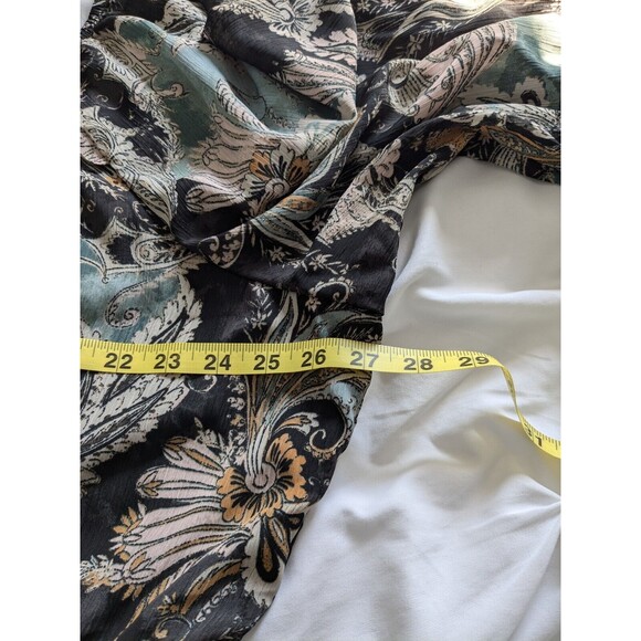 Maurices Top Sz 3X Boho Sheer Multi Paisley Off The Shoulder Peplum Ruffle Trim - Picture 13 of 14